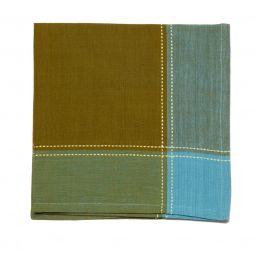Aadil Napkin - Olive Green/Turquoise (Set of 2)
